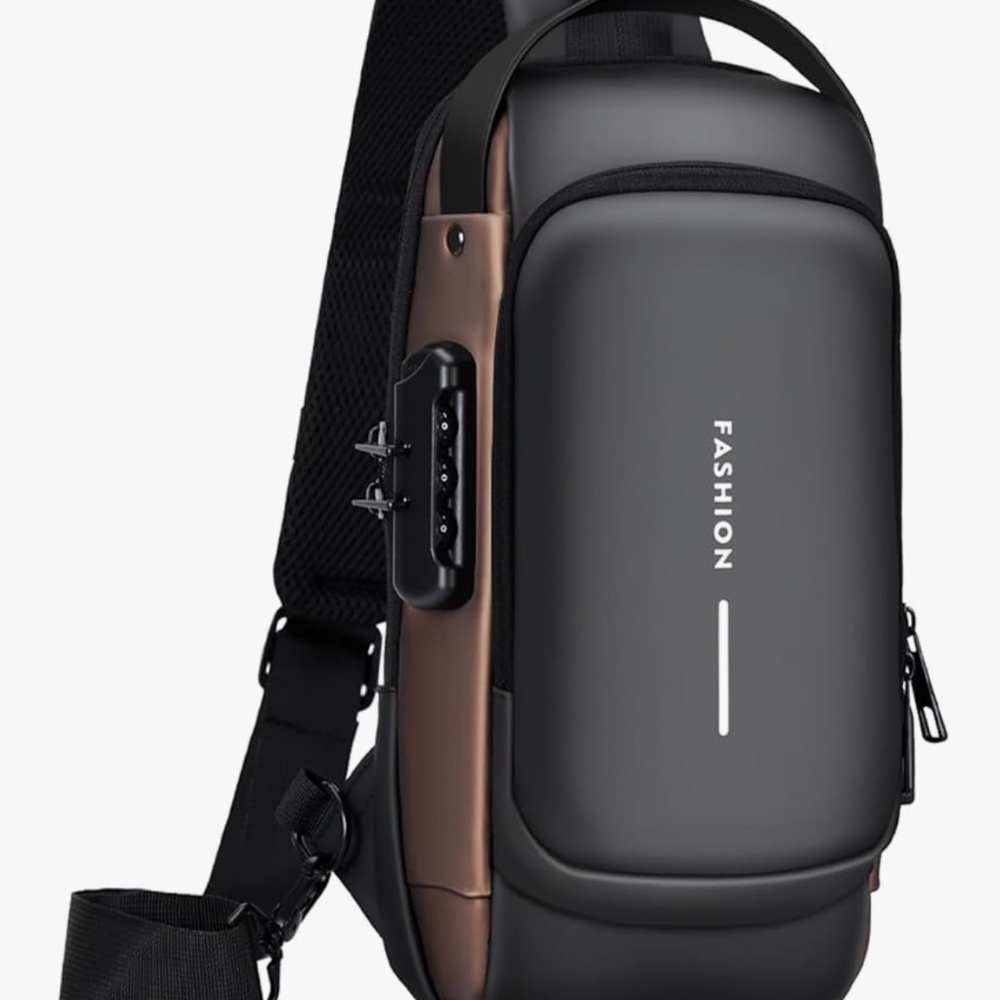 Men’s Sling Backpack Waterproof Anti Theft Shoulder Crossbody Bag